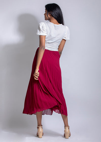 Flare Pleated Skirt - Color Theory