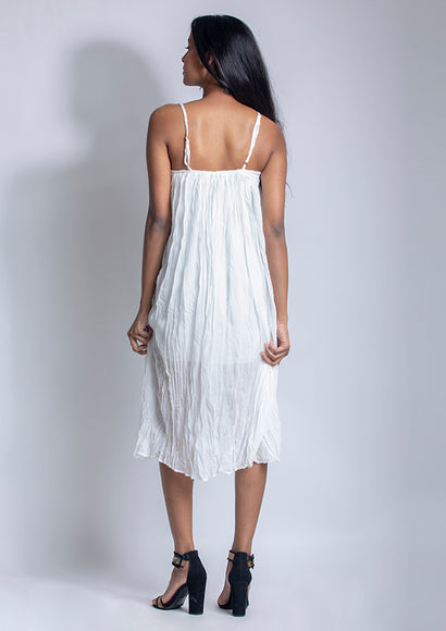 White Shimmer Dress - Color Theory