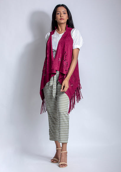 Suede Shrug - Color Theory | Maroon