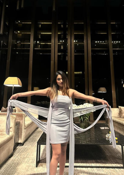 Candice Tube Party Dress - Color Theory | Grey