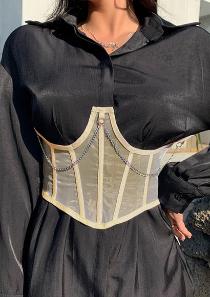 Corset Belt with Chain - Color Theory | Beige