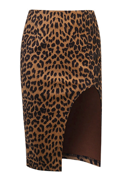 Manette Leopard Skirt - Color Theory | Brown