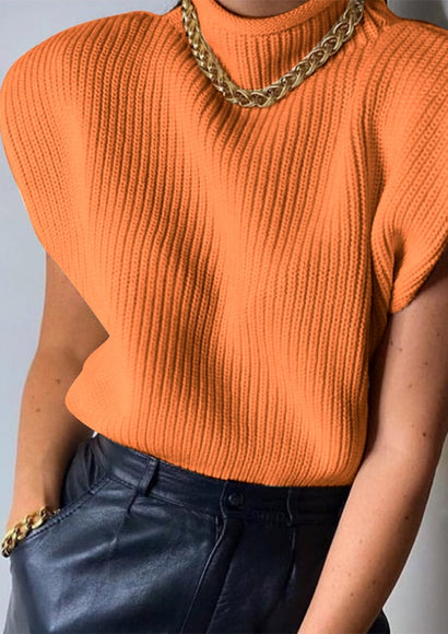 Sydney Knitted Pullover Sweater - Color Theory | Orange