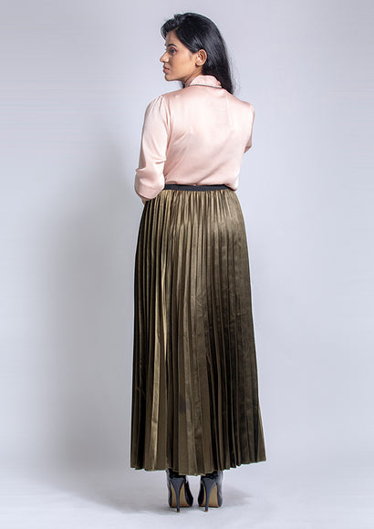Pleated skirt - Color Theory | Olive