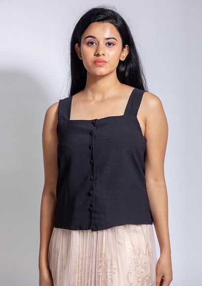 Terry Summer Top - Color Theory | Black