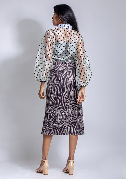 Zebra Skirt - Color Theory | Grey