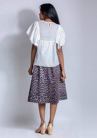 White Cut Work Top - Color Theory